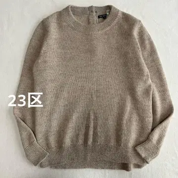 23구 알파카 100% 모크넥 니트 백 버튼 40