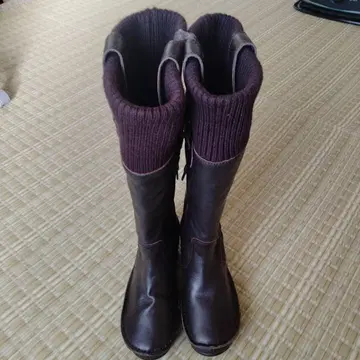 천연 가죽 여성용 부츠