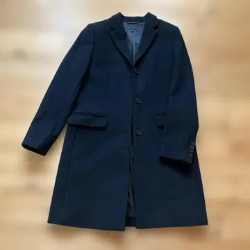 블랙 체스터 코트 캐시미어 혼방 UNIQLO