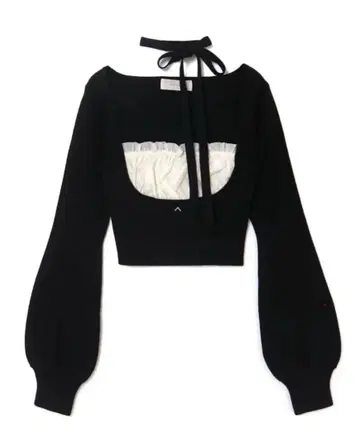 정품 ANDMARY Mew 프릴 탑 블랙