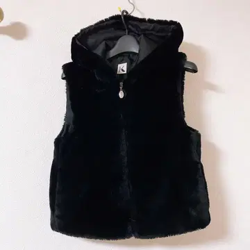 K of Krizia 후드 퍼 베스트