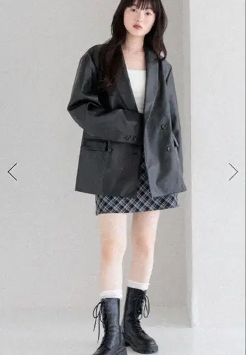 인조 가죽 테일러드 자켓