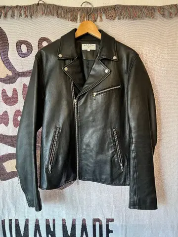 BEAMS 라이더 자켓 더블 램 가죽