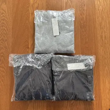 유니클로 UNIQLO 맨투맨 후드티 그레이 코튼 새상품 미사용