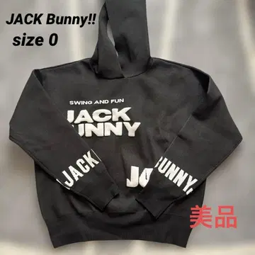 새상품급 Jack Bunny!! 블랙 후드 부착 후드티 사이즈 0