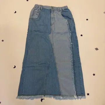 니코앤드 nikoand 데님 롱 스커트 패치워크풍