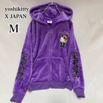 yoshikitty X JAPAN 헬로키티 장미 자수 후드티 M