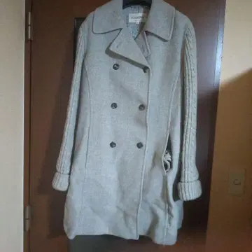 ICEBERG 울 더블 브레스트 피 코트 42