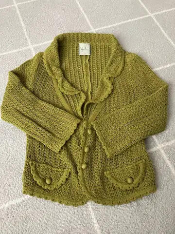 시빌라 ( Sybilla ) 코튼 시스루 니트 자켓 M