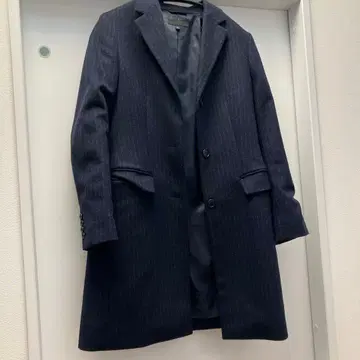 네이비 스트라이프 코트 M 사이즈