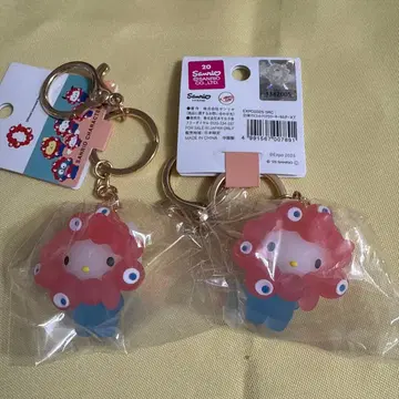 산리오 미야쿠미야쿠 입체 키링 최애 컬러 클리어 컬러 키티