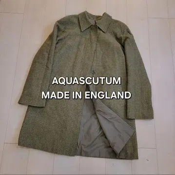 80s AQUASCUTUM 트위드 발마칸 코트 리버서블 영국제