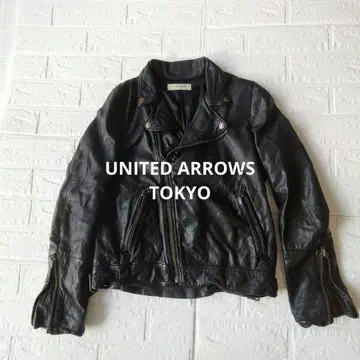 [ 유나이티드 애로우즈 도쿄 ] 램 가죽 라이더 자켓