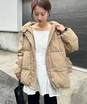 [ 새상품급 ] kastane 래글런 볼륨 패딩 자켓 베이지