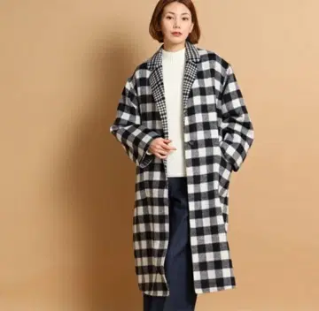 Dessin 코트 롱 여성용 체크