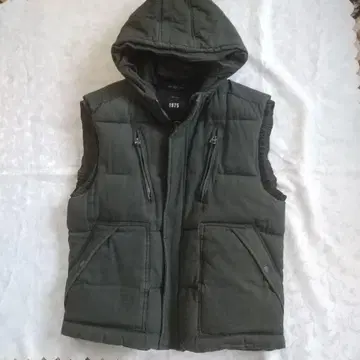 1975 카키 후드 부착 베스트 USA XL