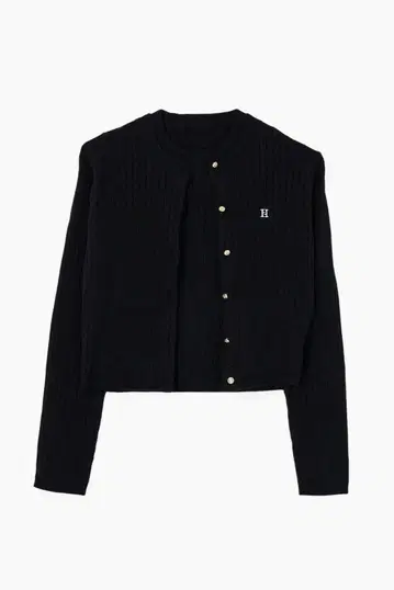 하립투 블랙 크롭 가디건 M