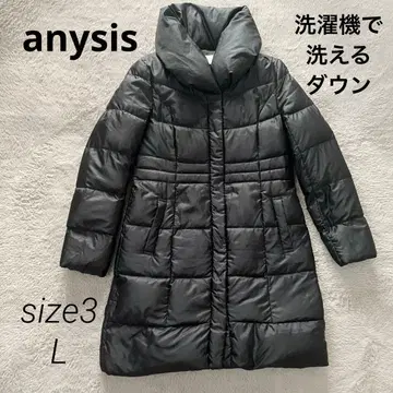 애니시스 anysis 워셔블 다운 코트 블랙 L 다운 자켓
