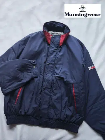 먼싱웨어 충전솜 블루종 골프웨어 자켓