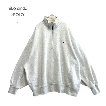 [ niko and - ] 콜라보 맨투맨 하프 지퍼 속기모 L 1226