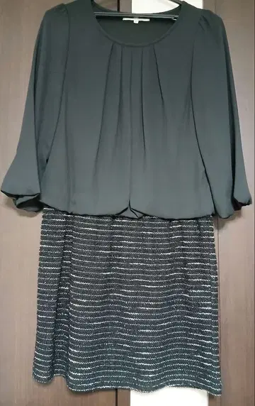 ROPE' PICNIC 7부 소매 블랙 원피스 38 사이즈