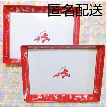 디즈니 트레이 파크 후드 빨간색 미키 플루토 2개