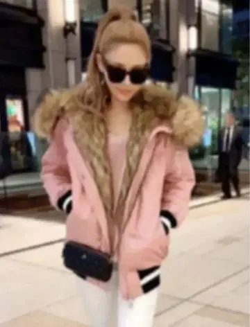 Rady 퍼 후드 핑크 자켓 MA-1