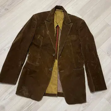 브라운 벨벳 테일러드 자켓