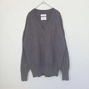 오파크 클립 오버 사이즈 V넥 스웨터 여성용 M