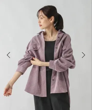 글로벌 워크 이지케어 코듀로이 셔츠 라벤더