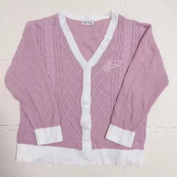 새상품급 마이멜로디 M 가디건 핑크 산리오 마이멜로디 니트