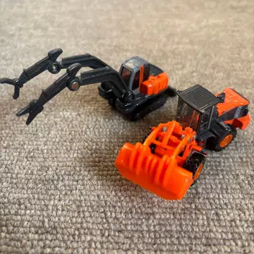 히타치 건설기계 미니 백호 휠 로더 세트 토미카