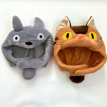 지브리 파크 토토로 고양이 버스 모자 2개 세트