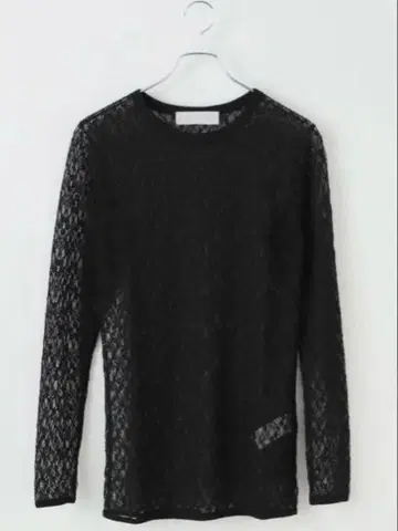 IRONING/아이로닝 flower lace 롱 슬리브 블랙