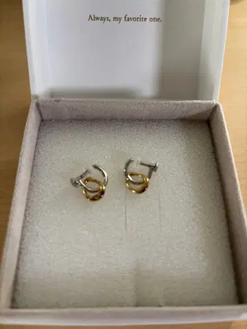 ete 후프 바이컬러 귀걸이