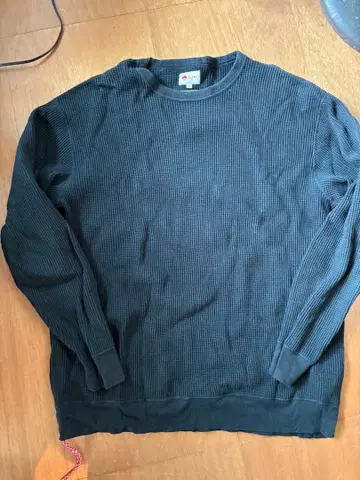 BEAMS JAPAN 와플 크루 XL 블랙 빔즈