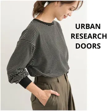URBAN RESEARCH DOORS 마쉬멜로우 보더 풀오버