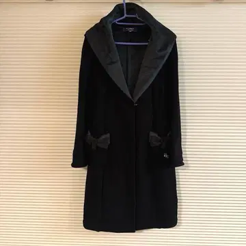 M'S GRACY 블랙 롱 코트 보아 가운 봄버 히트 38