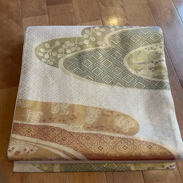 후쿠로 오비 파도 무늬 꽃무늬