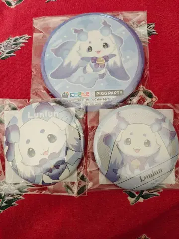 니지산지 룬룬 캔뱃지 피그 파티