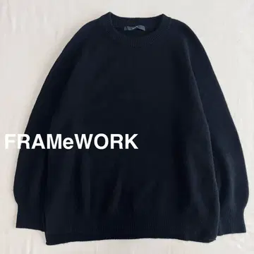 프레임워크 23AW 래글런 슬리브 와이드 풀오버 니트