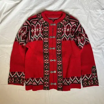 노르웨이 로리안 노르딕 가디건 빨간색