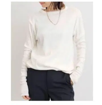 라빠르망 리브 티셔츠 화이트