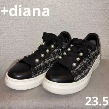 트위드 펄 장식 스니커즈