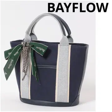 베이플로우 리본 참 라메 숄더 토트