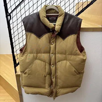 SugarCane 가죽 요크 다운 베스트 L 베이지