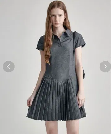 [Fano Studios] 폴로 칼라 플리츠 미니 원피스 FX24L226