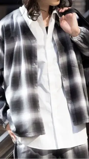 프리크스 스토어 긴팔 체크 셔츠