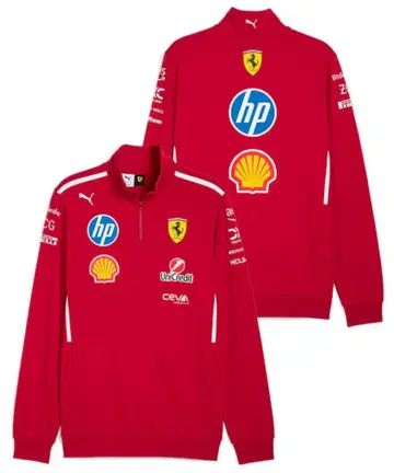 스쿠데리아 페라리 SF 팀 1/4 지퍼 맨투맨 2025