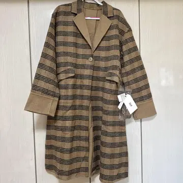 SLY 체크 롱 코트